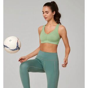 YVETTE Power Cross Back, Padded High Support Running Bra, Sz S+